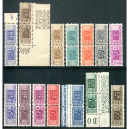 1946-51 Repubblica Pacchi ruota serie 14 valori