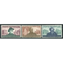 1951 Repubblica Verdi 3 valori centrati
