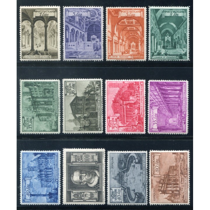 1949 Vaticano Basiliche 12 val. nuovi