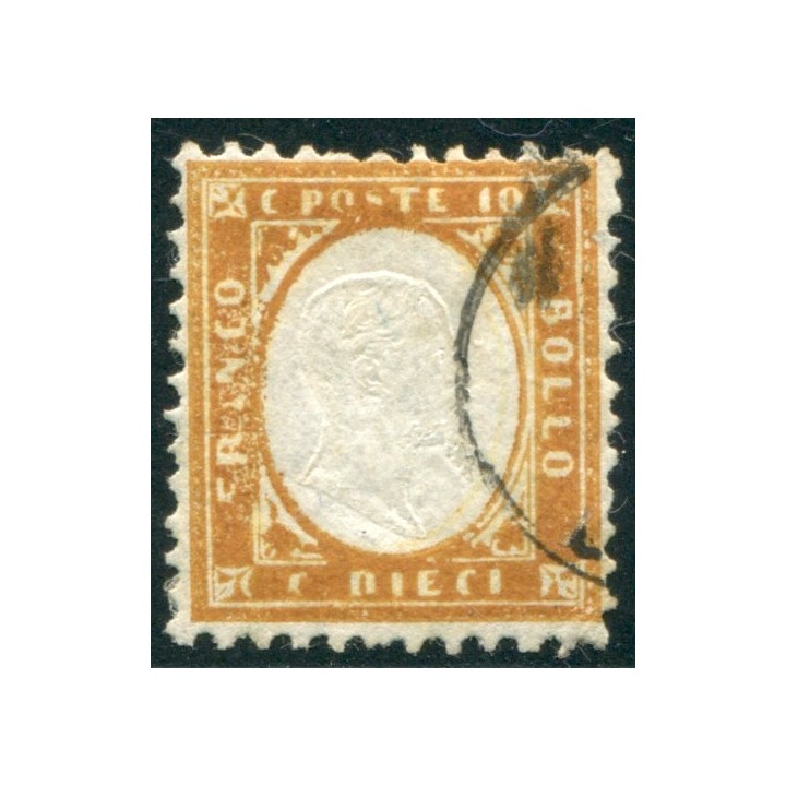 1862 Regno 10 cent. 1 arancio rossastro