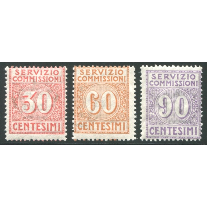 1913 Regno Servizio Commissioni 3 val.