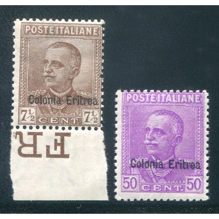 1928/9 Eritrea Michetti 2 val. nuovi