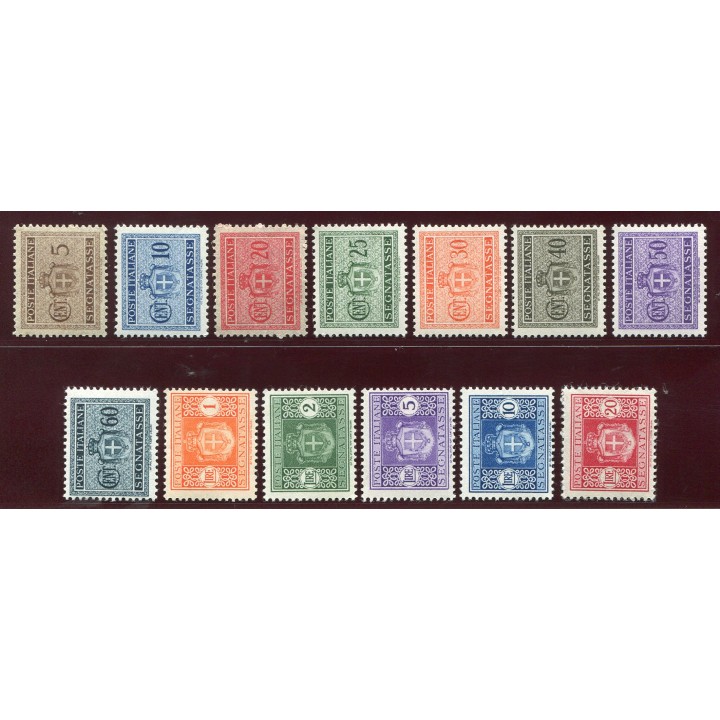 1945 Luogotenenza tasse senza filigrana