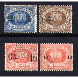 1892 San Marino serie 4 val. usata
