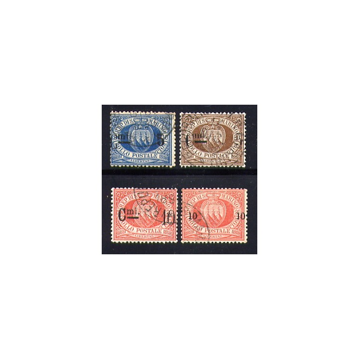 1892 San Marino serie 4 val. usata