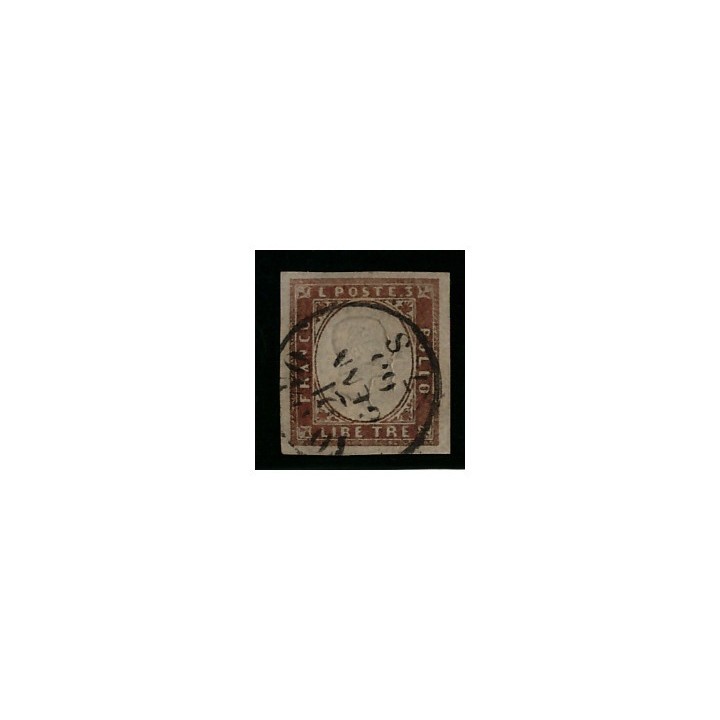 1861 ASI Sardegna 3 lire rame vivo usato