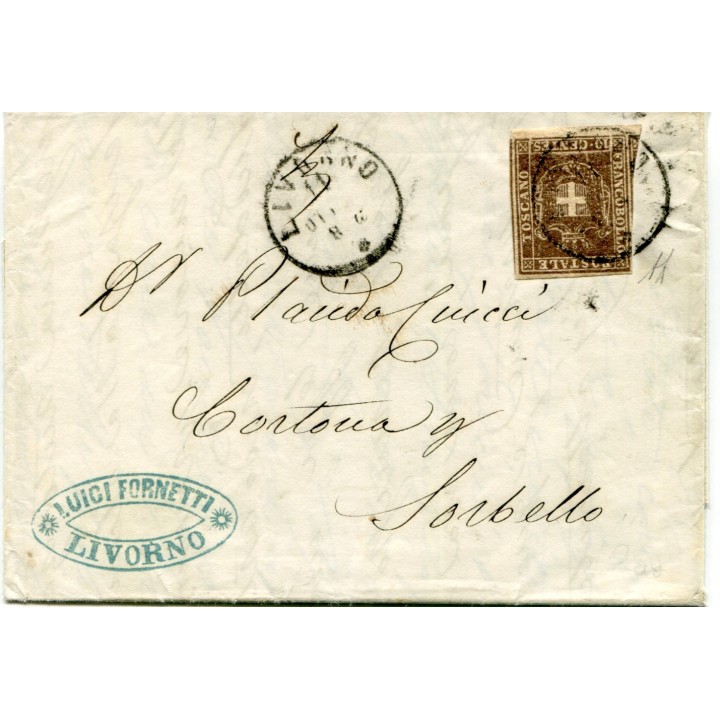 1861 Toscana GP 10 cent. interspazio