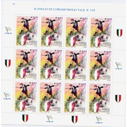 2003 minifoglio 12 valori JUVE campione 