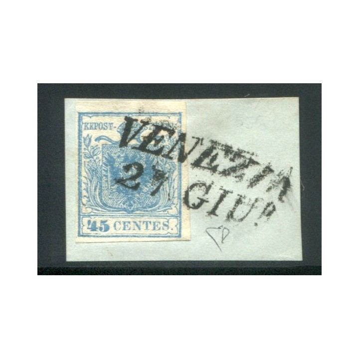 1850 LV I emissione 45 cent. varietà