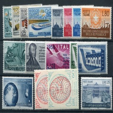1956 Repubblica annata completa 17 val.