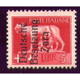 1943 Occupazioni ZARA 5 lire nuovo