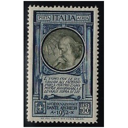 1932 Regno PA 100 lire Dante nuovo centrato