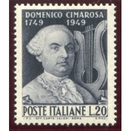 1949 Repubblica 20 lire Cimarosa nuovo