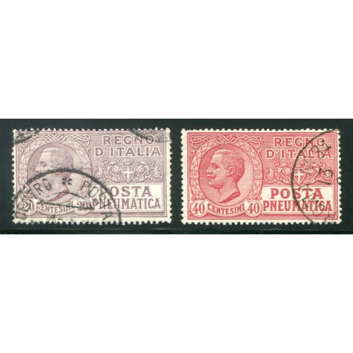 1925 Regno Posta Pneumatica 2 valori usati
