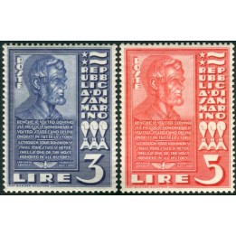1938 San Marino Lincoln 2 val. nuovi