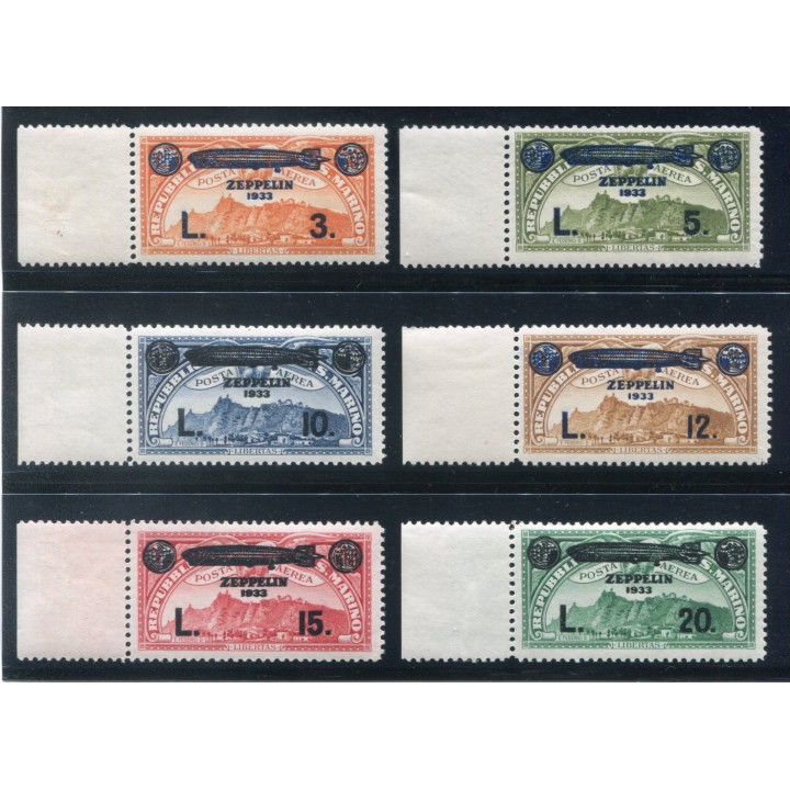 1933 San Marino PA Zeppelin 6 val. bordo