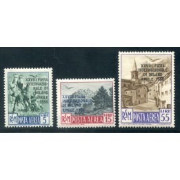 1950 San Marino Fiera di Milano 3 valori
