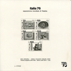 1976 Foglietto Speciale esposizione mondiale Italia 76  