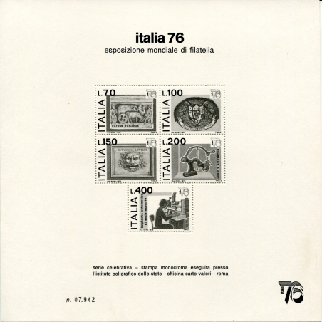 1976 Foglietto Speciale esposizione mondiale Italia 76  