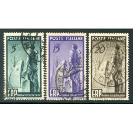 1949 Repubblica Erp serie 3 val.