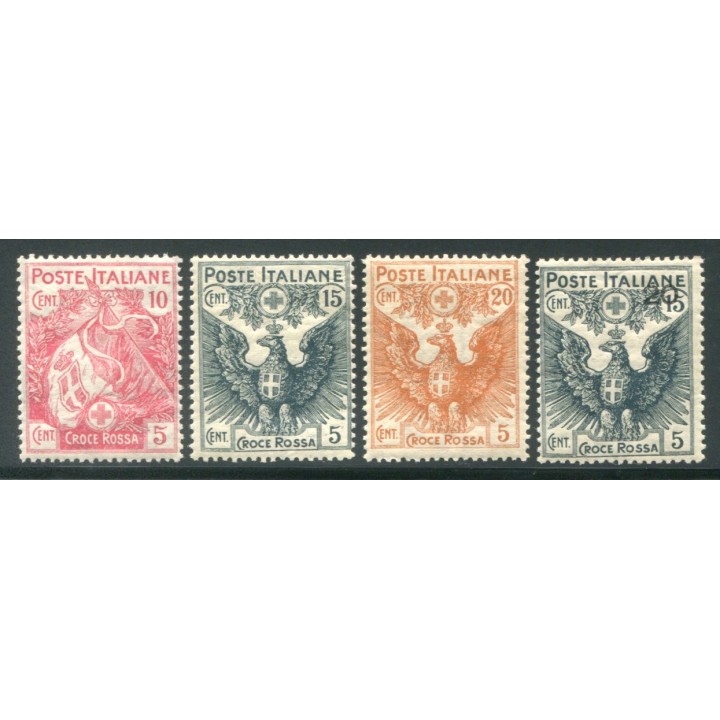 1915/16 Regno Croce Rossa 4 valori