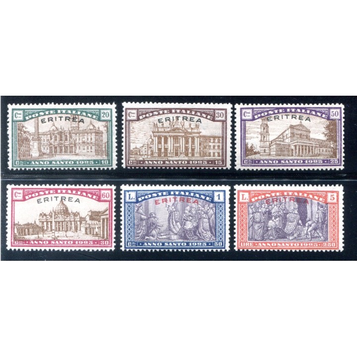 1925 Eritrea Anno Santo serie 6 valori