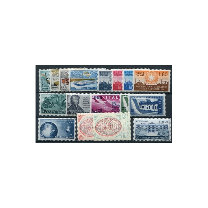1956 Repubblica annata completa 17 val.