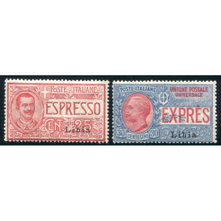 1915 Libia Espressi II tipo 2 valori