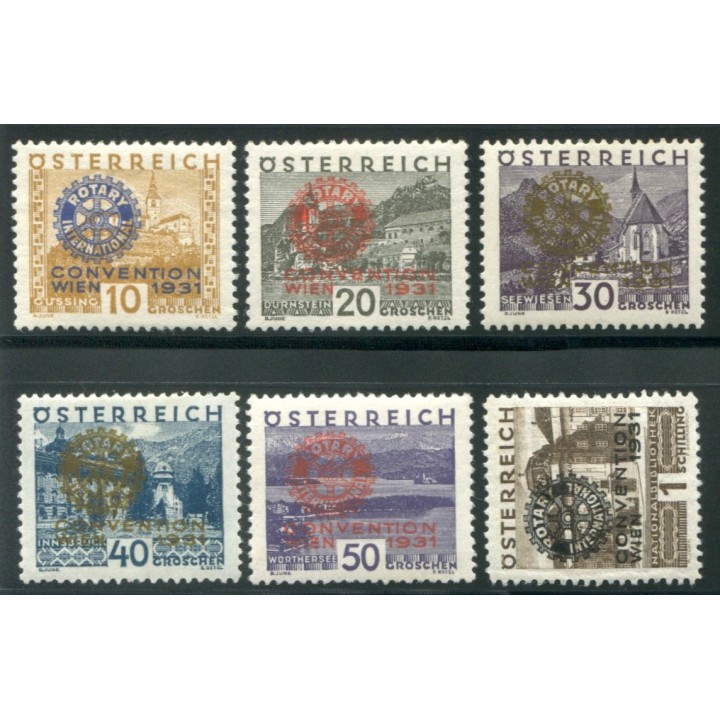 1931 Austria Rotary serie 6 valori 