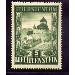1952 Liechtenstein 5 Fr. castello Vaduz
