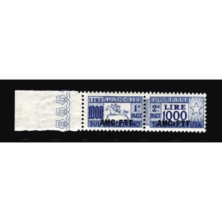 1954 Trieste A 1000 lire pacco postale cavallino