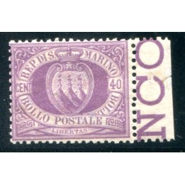 1877 San Marino 40 cent. lilla scuro bordo