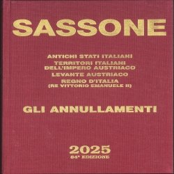 2025 Catalogo Sassone Annullamenti italiani volume unico