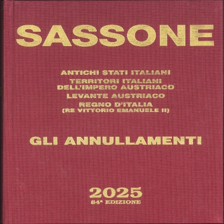2025 Catalogo Sassone Annullamenti italiani volume unico
