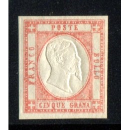 1861 Asi Province Napoletane 5 gr. rosso carminio