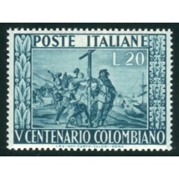 1951 Repubblica Colombo 20 lire nuovo 