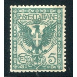 1901 Regno Floreale 5 cent. nuovo