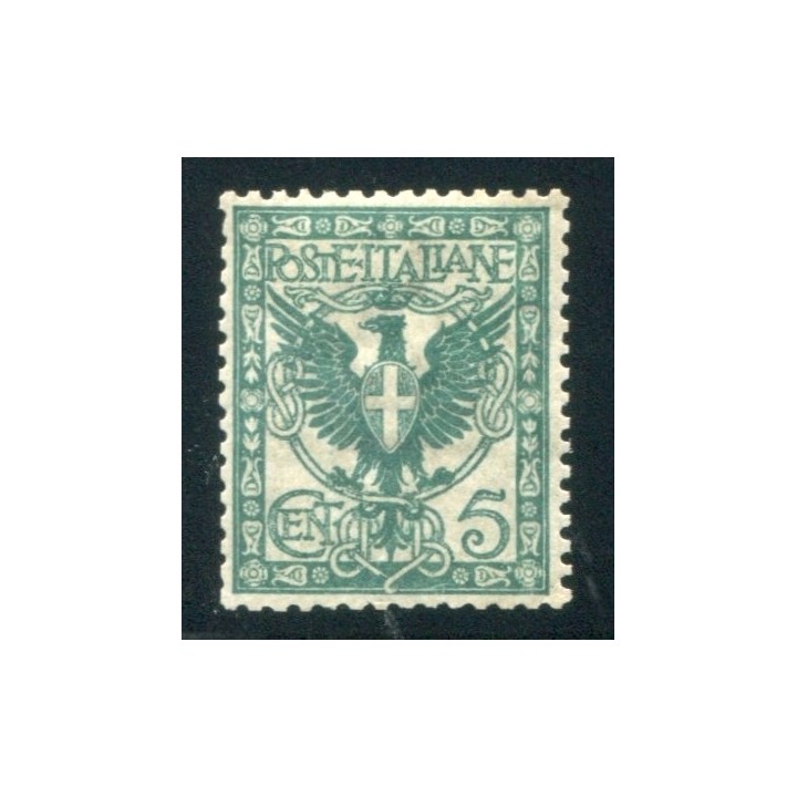 1901 Regno Floreale 5 cent. nuovo