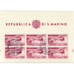 1961 San Marino foglietto Elicottero usato