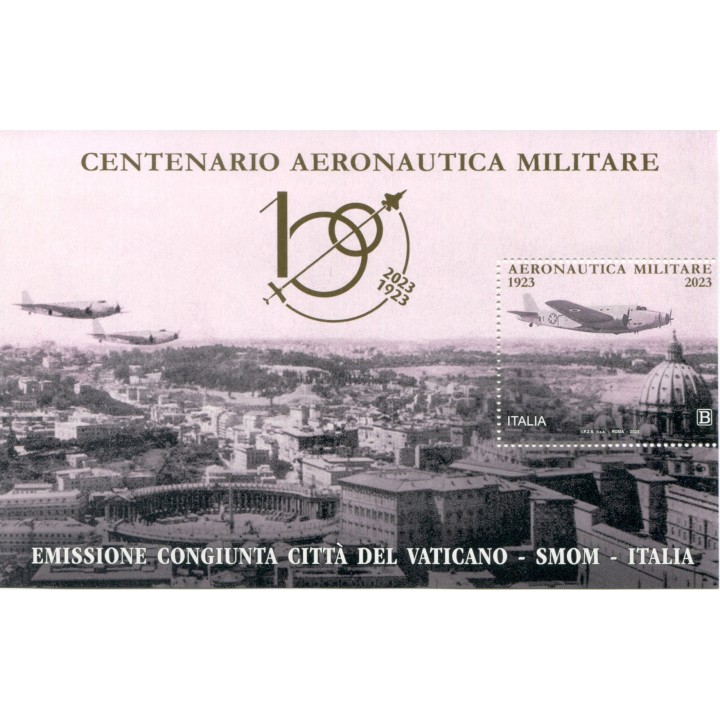 2023 Repubblica emissione congiunta foglietto Aereonautica