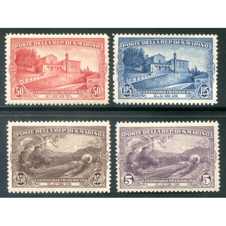 1928 San Marino San Francesco serie 4 valori