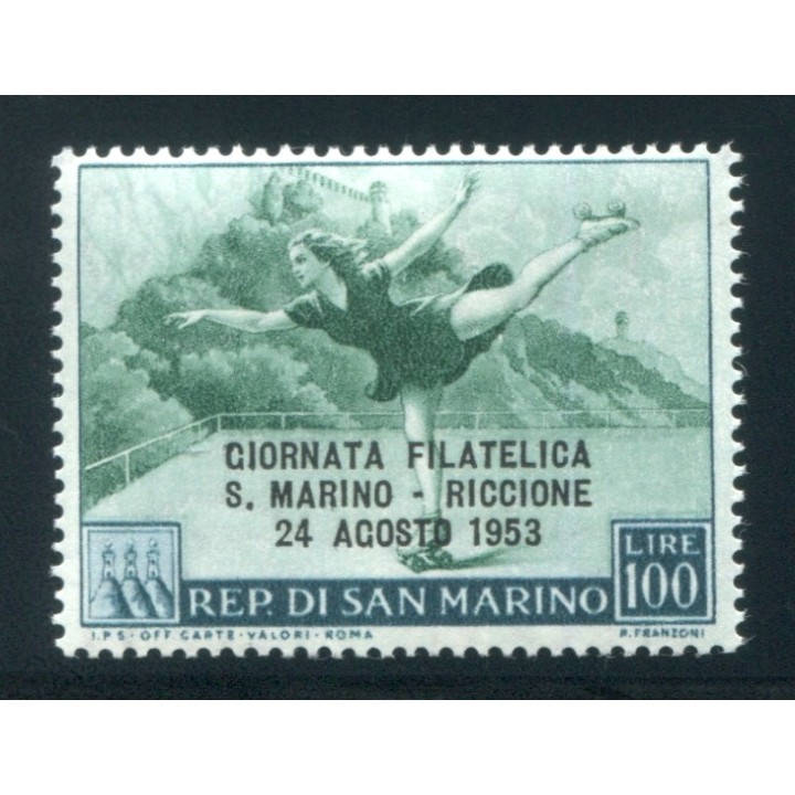 1953 San Marino giornata sportiva 100 lire