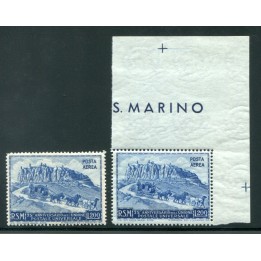 1950 San Marino UPU 200 lire 2 dentellature