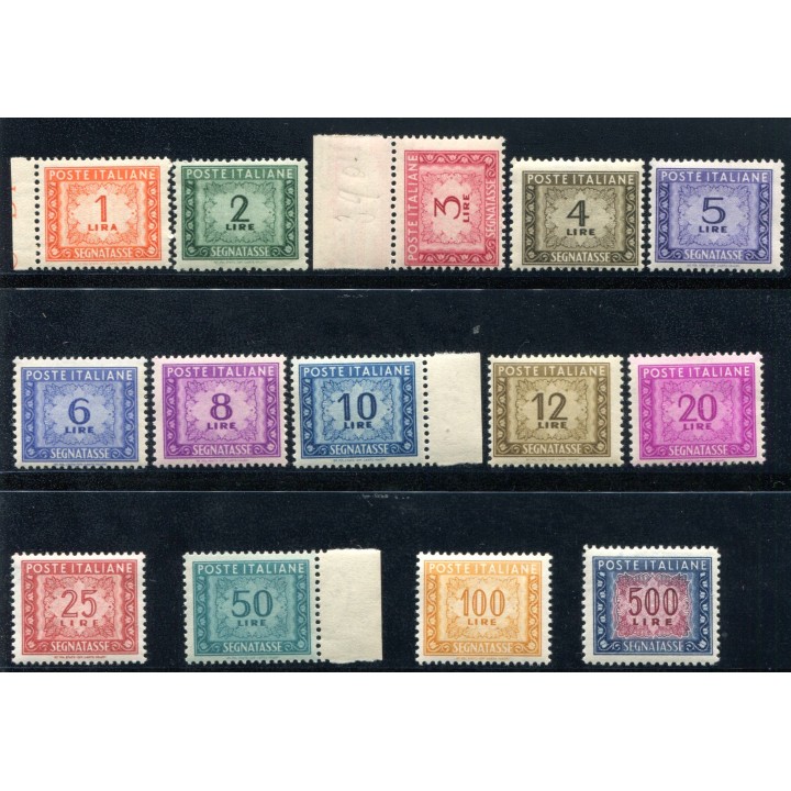 1947 Repubblica Segnatasse ruota serie 14 valori