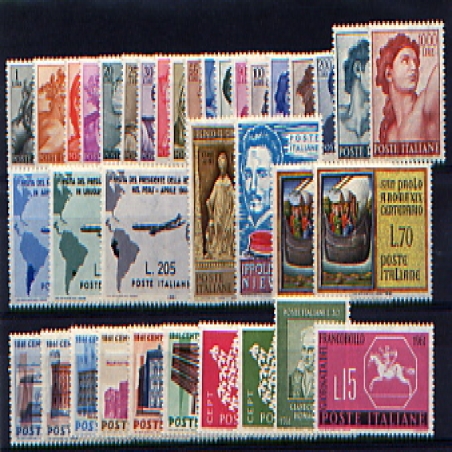 1961 Repubblica annata completa 36 val.