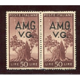 1946 AMG VG 50 lire prima G chiusa