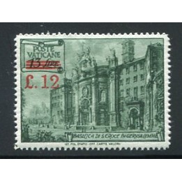 1951 Vaticano Basiliche 12 lire sovrastampato