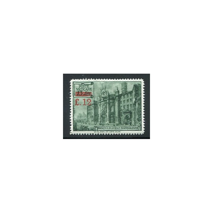 1951 Vaticano Basiliche 12 lire sovrastampato