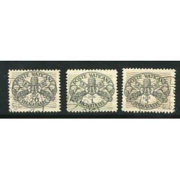 1946 Vaticano Segnatasse righe larghe 3 val.
