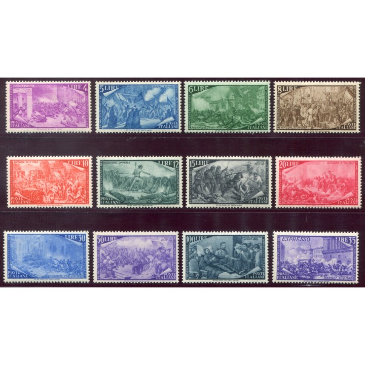 1948 Repubblica Risorgimento serie 13 valori